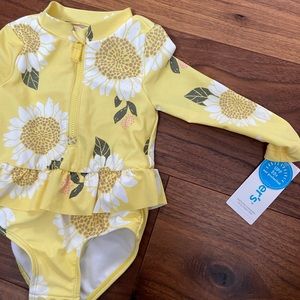 Carter’s UPF 50 long sleeve baby girl swimsuit
